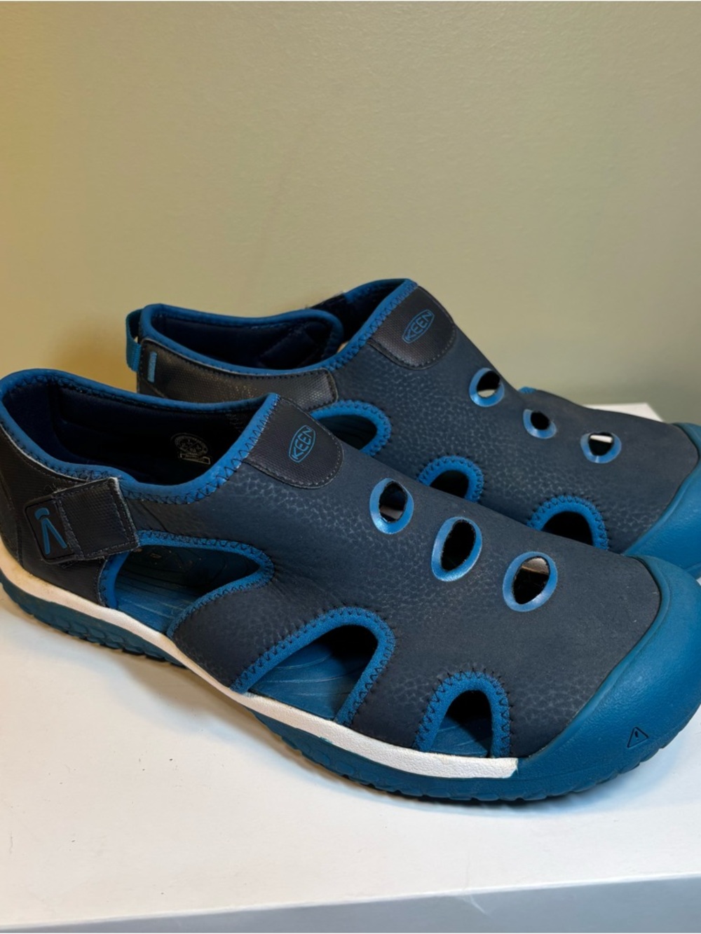 Keen Kids Unisex Stingray Closed Toe Water Shoes Size 7 Blue Navy